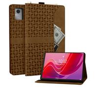 Rostsant Funda para Lenovo Tab M11 11 Pulgadas TB330FU Funda de Cartera de Cuero con Impresión de Molino de Viento Giratorio para Libro para Tarjetas para Lenovo Tab M11 2024 Marrón
