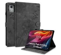 Rostsant Funda para Lenovo Tab M11 Plus/Tab K11 Plus Funda de Cartera de Cuero con Estampado de Diente de león Cubierta magnética para Lenovo Tab M11 Plus/Lenovo Tab K11 Plus 11.45 Pulgadas Negro