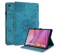 Rostsant Funda para Lenovo Tab One 8.7 Pulgadas 2025 Funda de Cartera de Cuero con Estampado de Diente de león Cubierta magnética para Tarjetas para Lenovo Tab One 8.7 Pulgadas Azul