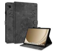 Rostsant Funda para Samsung Galaxy Tab A11+ 11 Pulgadas 2025 SM-X230/SM-X235/SM-X236B Funda de Cartera de Cuero con Estampado de Diente de león Cubierta magnética para Galaxy Tab A11 Plus Negro