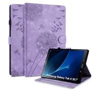 Rostsant Funda para Samsung Galaxy Tab A6 2016 Funda de Cartera de Cuero con Estampado de Diente de león Cubierta magnética para Libro para Galaxy Tab A6 10,1 Pulgadas SM-T580/T585 Violeta