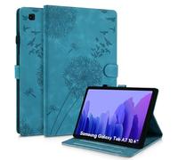 Rostsant Funda para Samsung Galaxy Tab A7 10,4 Pulgadas 2022/2020 Funda de Cartera de Cuero con Estampado de Diente de león Cubierta magnética para Samsung Galaxy Tab A7 T500/T509/T505/T507 Azul