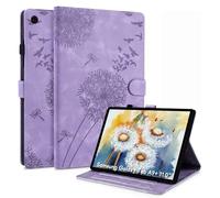 Rostsant Funda para Samsung Galaxy Tab a9 Plus Funda de Cartera de Cuero con Estampado de Diente de león Cubierta magnética para Libro con Ranura para Tarjetas para Samsung Tab a9+ Violeta