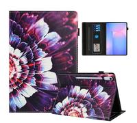 Rostsant Funda para Samsung Galaxy Tab S10 FE+ 13.1 Pulgadas 2025 (SM-X620/X626B) PU Caso de Cuero Funda Tipo Cartera Carcasa para Samsung Galaxy Tab S10 FE Plus Flor Colorida
