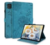 Rostsant Funda para Xiaomi Mi Pad 7/7 Pro 11,2 Pulgadas (2024/2025) Funda de Cartera de Cuero con Estampado de Diente de león Cubierta magnética para Xiaomi Pad 7 Azul