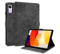 Rostsant Funda para Xiaomi Redmi Pad SE 11 Pollici Funda de Cartera de Cuero con Estampado de Diente de león Cubierta magnética para Libro con Ranura para Tarjetas para Xiaomi Redmi Pad SE Negro