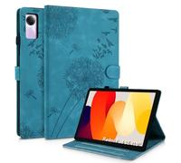 Rostsant Funda para Xiaomi Redmi Pad SE 11 Pollici Funda de Cartera de Cuero con Estampado de Diente de león Cubierta magnética para Libro con Ranura para Tarjetas para Xiaomi Redmi Pad SE Azul