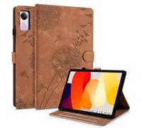 Rostsant Funda para Xiaomi Redmi Pad SE 11 Pollici Funda de Cartera de Cuero con Estampado de Diente de león Cubierta magnética para Libro con Ranura para Tarjetas para Xiaomi Redmi Pad SE Marrón