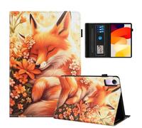 Rostsant Funda Xiaomi Redmi Pad SE 11 Pulgadas PU Caso de Cuero Funda Tipo Cartera Carcasa para Xiaomi Redmi Pad SE 11 Pulgadas 2023 Zorro de Flor