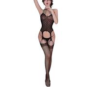 ROSVAJFY Bodystocking Sexy Lencería Sexy Extra Elástica Sexy Lencería Mujer para Sexo Malla Body Catsuit para Mujeres Bodystocking Ouvert para Mujer para Bares Clubes Nocturnos 4 Estilos, Negro