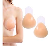 ROSVAJFY Sujetador Adhesivo de Silicona Push Up Invisible, Sujetador sin Tirantes Reutilizable, Sujetador Pegajoso Silicone Bra Mujer Cubiertas de Pezón para Vestido sin Espalda (L (Copa C/D))