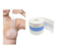 ROSVAY Cinta adhesiva push up elástica para el pecho invisible para el pecho, resistente al agua, transpirable, para el pecho, para sujetador sin espalda, grande, copa A-H, transparente, Talla única
