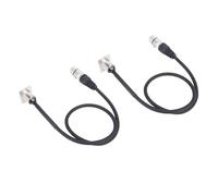 Rosvola 2 Cables de Paso XLR Tipo D, Conexión de Duradera de Alta Fidelidad para Equipos de Escenario de 2 Pies (SILVER)