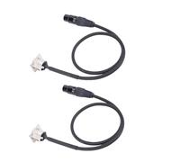 Rosvola 2 Cables de Paso XLR Tipo D, Conexión de Duradera de Alta Fidelidad para Equipos de Escenario de 2 Pies (BLACK)