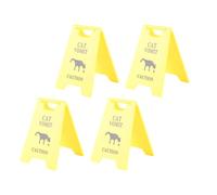 Rosvola 4 Señales de Vómito de Gato, Mini Placa de Advertencia Divertida Resistente Al Agua, Placa Ligera de Vómito de Gato Impresa en 3D con Tipografía Llamativa, Ideal para Amantes de las Mascotas