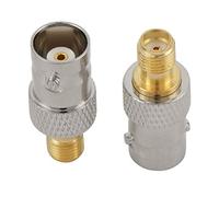 Rosvola Adaptador BNC a SMA 2 Uds Conectores Coaxiales RF de para Conexión de Antena Material de Cobre