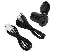 Rosvola Adaptador Estéreo USB Enchufe Apto para 206 207 307 Juego de Cables de Conexión Material ABS Duradero Disfrute de la Música para Audio del Coche