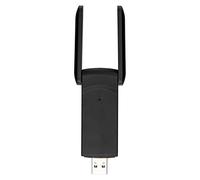 Rosvola Adaptador WiFi de Doble Banda de 1300M Sensibilidad de Señal Ajustable de Alta Velocidad para Computadora Portátil Negro 1.6x3.2x0.6in