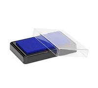 Rosvola Almohadilla de Tinta Reutilizable para Huellas de Bebés, Limpieza Fácil y Segura para Huellas de Manos y Patas para Bebés Mascotas, Tamaño 9,3x6,5 Cm (Tinta azul)