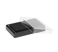 Rosvola Almohadilla de Tinta Reutilizable para Huellas de Bebés, Limpieza Fácil y Segura para Huellas de Manos y Patas para Bebés Mascotas, Tamaño 9,3x6,5 Cm (De tinta negro)