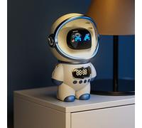 Rosvola Altavoz de Astronauta con Bluetooth de Dibujos Animados, Voz AI y Función de Alarma para Habitación de Niños, Luz Nocturna Pequeña (White)