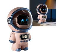 Rosvola Altavoz de Astronauta con Bluetooth de Dibujos Animados, Voz AI y Función de Alarma para Habitación de Niños, Luz Nocturna Pequeña (Pink)