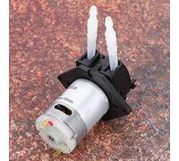 Rosvola Bomba Dosificadora Peristáltica de 12 V, Análisis Químico Compacto de Fácil Mantenimiento para Uso en Laboratorio de Acuarios (BLACK)