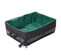 Rosvola Caja de Portátil para Viajes para Gatos, Impermeable, Plegable, a Prueba de Fugas, con Tela de Doble Capa y Segunda Capa Extraíble para Acampar Al Aire Libre, Viajes por Carretera (Black)