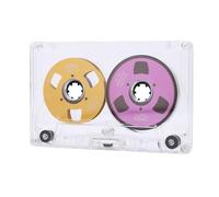 Rosvola Cinta de Casete de Carrete a Carrete, Cinta de Audio Vacía Férrica de 50 Minutos Tipo I para Grabación de Música, con Caja Transparente y Papel de Grabación, Adecuada para Rock Indie Hip Hop