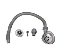 Rosvola Conjunto de Drenaje de Fregadero de Acero Inoxidable con Tapón y Tapón para Fregaderos de Cocina, Kit de 32,28 Pulgadas, Pulido con Espejo Antioxidante 304