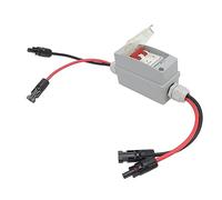Rosvola Disyuntor MCB 2P DC 500V 32A con Caja de Distribución Impermeable IP65 para Conectado a la Red de Paneles Solares Material ABS de Policarbonato (Con cable y conector fotovoltaico)