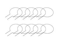 Rosvola Enrejado Circular para Plantas Trepadoras, 13,6 X 9,6 Pulgadas, Paquete de 10 |Fuerte Soporte de Hierro, Estacas para Plantas Recubiertas de Negro para Jardín y Patio Interior, Alambre de