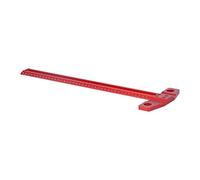 Rosvola Escuadra Tipo T, Herramienta de Precisión para Carpintería y Vidrio, Precisión de 1mm, Aleación de Aluminio Rojo, ángulo Recto (400 mm)
