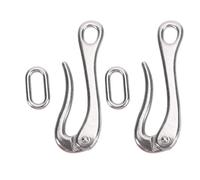 Rosvola Gancho de Acero Inoxidable 316, Gancho de Anclaje para Barcos con Conexión Directa de Cuerda, Marino a Prueba de óxido, Ideal para Botes Salvavidas, Embarcaciones, Garajes, Talleres y Salas de