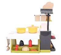 Rosvola Juego de Cocina para Niños, Juguete de Restaurante de Comida Rápida de Mariscos Simulados con Comida Que Cambia de Color y Caja Registradora, Juego de Play Store para la Vinculación Familiar