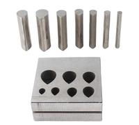 Rosvola Juego de Cortadores de Discos Perforadores, Herramienta Duradera para Hacer Joyas de 7 Piezas para Artesanos y Aficionados, Material de Acero 45, Diseño de Fondo Plano