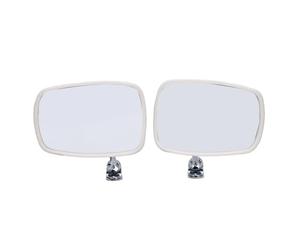 Rosvola Juego de Espejos para Puerta de Coche, Izquierda y Derecha, Espejo Retrovisor de Ajuste Manual con Espacio entre Orificios de 65 Mm, para 104 202 203 204 304 402 403 404 504 150 160 180 1970