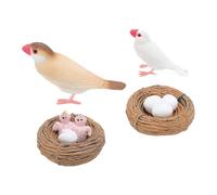 Rosvola Juego de Modelos Realistas de Ciclo de Vida de Aves, Figuras de PVC de 4 Piezas para Educación Infantil