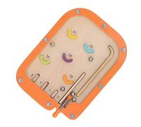 Rosvola Juego de Pinball de Mano para Niños, Juguete Educativo para el Desarrollo de Habilidades y Habilidades Motoras Finas, Juego de Laberinto de Madera de Colores Brillantes para Niños (Medio)