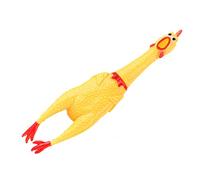 Rosvola Juguete de Pollo Gritando, Divertido Alivio del Estrés, Sonido de Chirrido, Juguete de Goma para Niños y Adultos, Amarillo, 29 Cm (S)