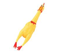 Rosvola Juguete de Pollo Gritando, Divertido Alivio del Estrés, Sonido de Chirrido, Juguete de Goma para Niños y Adultos, Amarillo, 29 Cm (M)