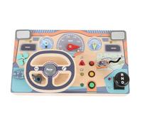 Rosvola Juguete de Volante Ocupado, Juguete de Conducción de Aprendizaje Temprano de Madera para Niños, 11,22x6,50x3,54 Pulgadas