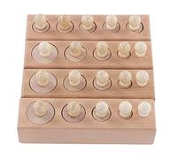 Rosvola Juguete Educativo de Cilindro de Madera para Aprendizaje en la Primera Infancia, con Material de Madera de Haya, 20 Cubiertas de