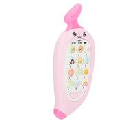 Rosvola Juguete Mordedor Bilingüe para Teléfono de bebé con Múltiples Modos para Diversión de Aprendizaje Temprano, Hecho de Silicona Segura y ABS, Bebés 5,9 X 2,8 X 0,8 Pulgadas (Pink)