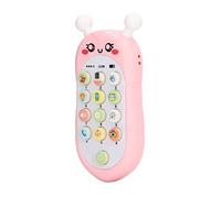 Rosvola Juguete para Teléfono para bebé, Juguete Musical Multifunción Estilo Abeja para Juegos de Educación Temprana para Niños 5,5 X 2,4 X 0,8 Pulgadas (Rosa con cordón)