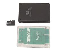 Rosvola Lector de Tarjetas de Memoria Adaptador Duradero para con Tarjeta de Memoria de 64 GB y Tarjeta de Juego FMCB, Blanco Transparente (Consolas delgadas)