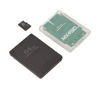 Rosvola Lector de Tarjetas de Memoria Adaptador Duradero para con Tarjeta de Memoria de 64 GB y Tarjeta de Juego FMCB, Blanco Transparente (Consolas gordas)