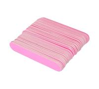 Rosvola Lima de Uñas Rosa y Azul, Herramienta de Manicura con Tira Pulidora y Lijado de Doble Cara para Salón de Uñas en Casa, 100 Uds. Limas de de (PINK)