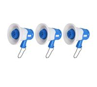 Rosvola Mini Megáfono de Juguete para Niños, Llavero con Altavoz Portátil de Diseño Divertido con Canciones Integradas para Juegos de rol, Paquete de 3 uds. (Blue)
