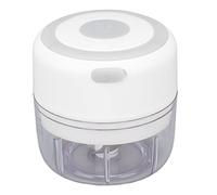 Rosvola Mini Picadora Eléctrica de Ajo, Recargable por USB, 100ml, para Preparación Rápida de Alimentos, Triturador de Acero Inoxidable (WHITE)